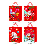 Pack 12 Bolsas De Regalo Diseños Navideños 30x40x12 Navidad