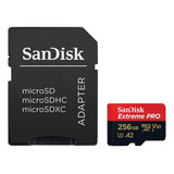 Sandisk Extreme Pro Memória Microsd 200-90 Mb/s U3 256gb Ori