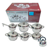 Bateria De Cocina Swisshome Ollas Acero 13pc Incluye Tetera