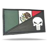 Parche Pvc Insignia Tactico Punisher México Con Velcro