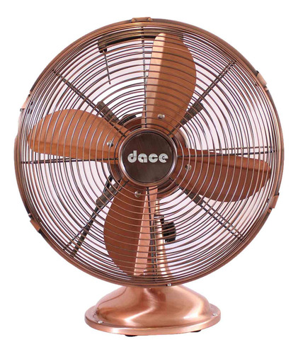 Ventilador Retro Cobre De Mesa Dace Vmrk1202