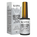 Top Coat Silver Prata Com Glitter Selante Alto Brilho Led Uv