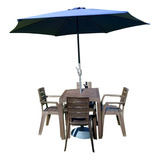 Parasol 3 Mts Base En Concreto De 24 Lbs Comedor Baru 4 Ptos