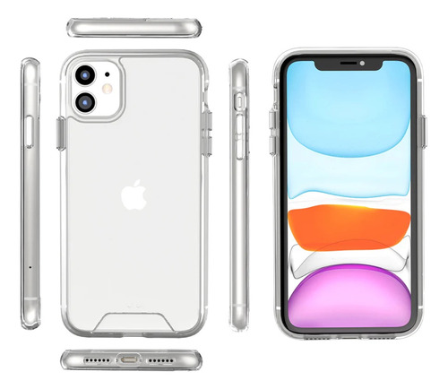 Funda Space Transparente Reforzada Para iPhone 11 