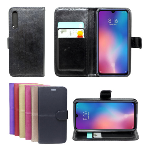 Capa Carteira Para Xiaomi 9 Se Mi9 + Pelicula Gel