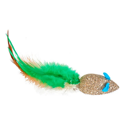 Juguete Para Gatos Forma De Ratón Con Hierba Gatera Catnip Color Verde Ele-Gate | MercadoLibre