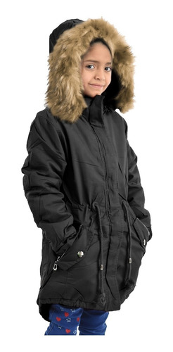 Campera Parka Nena Gabardina Invierno Con Piel Jayden 1844