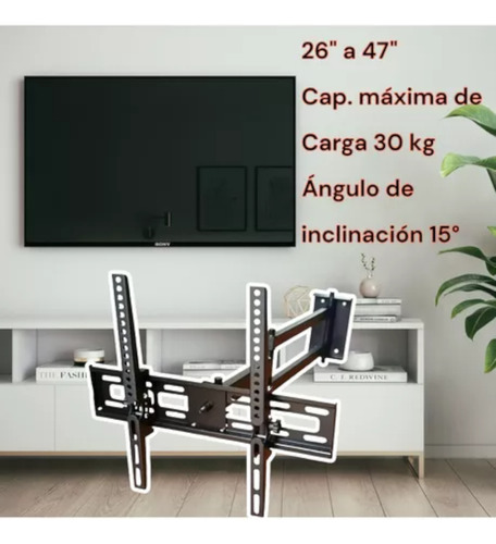 Soporte De Pared Pantalla Plana Tcl De 26 A 47 Pulgadas 30kg