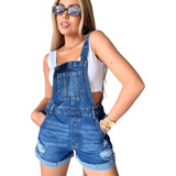 Braga Short Overol Jeans Enterizo Corto Jumper Dama 