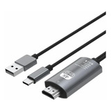 Cabo Tipo C + Usb X Hdtv Hdmi 4k 2,0 Metros