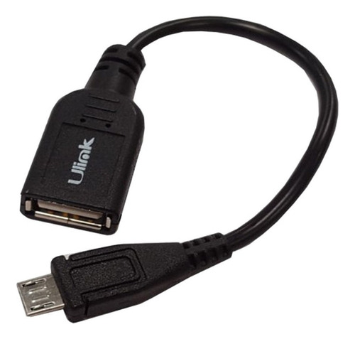 Cable Micro Usb A Usb Hembra Otg / Ul-otg Color Negro