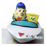 Turma Do Bob Esponja Mr Puff Barco Sbr23 7cm Enfeite Aquario