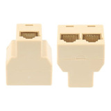 Pack X2 Adaptador Splitter Rj45 Cat5 6 Lan 1 A 2