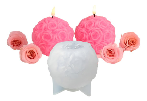 Set 2 Moldes Silicona Moldes Jabones Molde Velas Rosas 3d