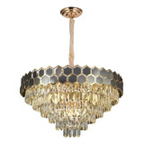 Lustre Pendente Legitimo Cristal Luxuoso Sala Quarto E14x16