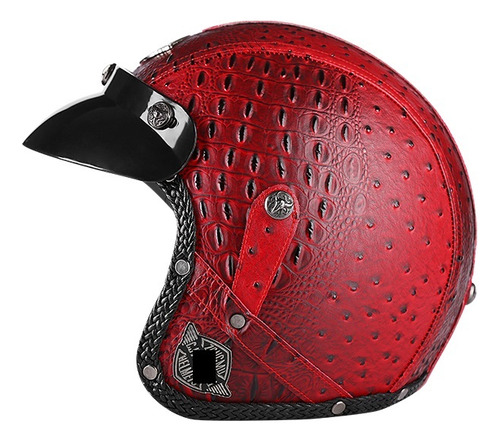 Casco De Moto De Cara Abierta Retro Vintage Cafe Racer