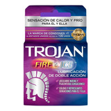 18 Condones Trojan Fire & Ice 6 Carteras Con 3 Condones