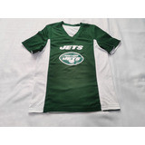 Jersey Playera Doble Vista Nfl M Juvenil 10-12 Años Jets Ny 