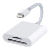 Leitor Adaptador Lightning Cartão Sd / Micro Sd iPhone iPad