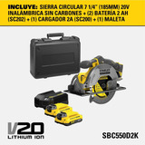 Stanley Kit Sierra Circular 7 1/4  20v Ion Litio  Sin Carbon