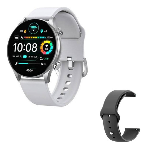 Relógio Smartwatch Haylou Solar Plus Prata + Pulseira Extra