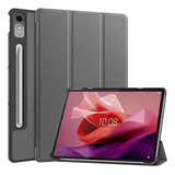 Funda Para Lenovo Tab P12 12.7 Tb-370 Tb-371 Smart Gris