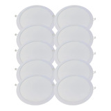 Pack X10 Paneles Embutir Led Redondo 24w 220v Luz Neutra