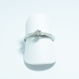 Anillo De Compromiso Oro Blanco Diamante Natural De 14pts.