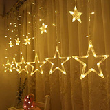 Cortinas Led 138 Luces Estrellas 8 Modos Fiesta Navidad