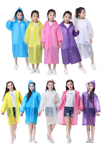 2pzs Impermeable Infantil Niños Capa Lluvia Gabardina Barato