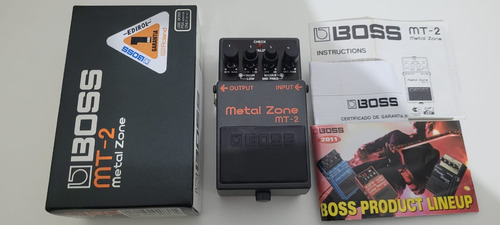 Pedal De Efeito Boss Metal Zone Mt-2 Com Caixa E Manual.