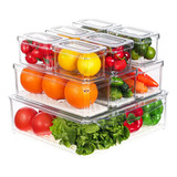 Organizador Refrigerador Transparente Con Tapa Y Mango Moret