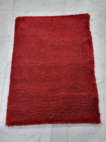 Alfombra Tapete Peluda Rojo