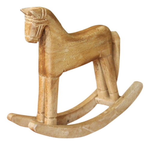 Cavalo De Balanço De Madeira Estilo Vintage, Decoração De