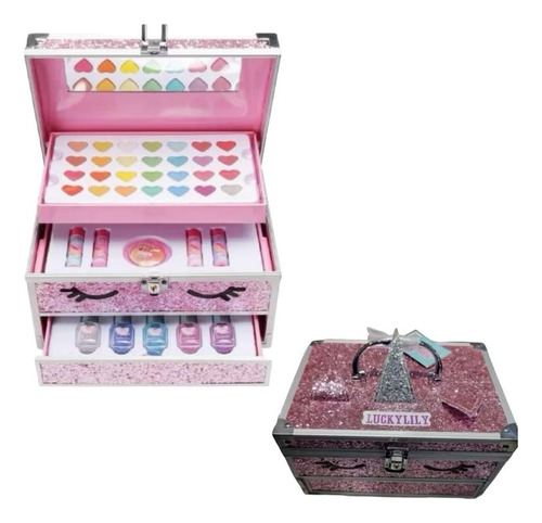 Maleta De Maquillaje Set De Cosméticos Para Niñas Regalo