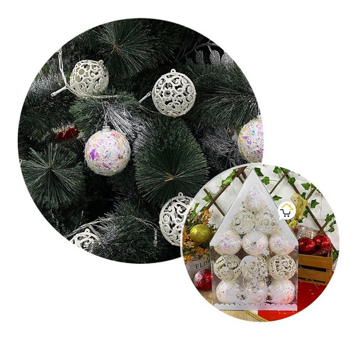 Bolas Navideñas X12 Esferas Decorativas Navidad Jhzj2110