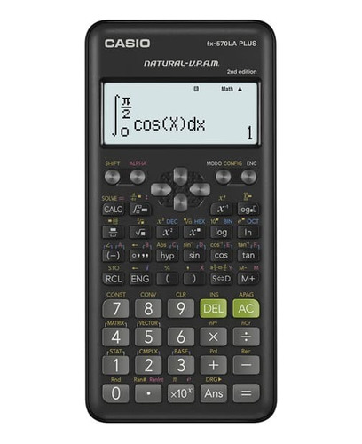 Calculadora Casio Fx-570la Plus 2nd Edition Negra 417 Func