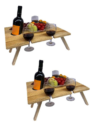 Soporte De Plegable Para Mesa De Picnic Con Estante Para