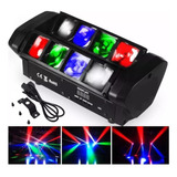 Moving Spider Beam 8 Leds Rgbw Strobo Iluminação