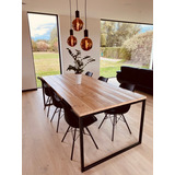 Mesa De Jantar Estilo Industrial Super Luxo160x100x65cm