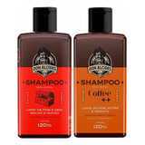 Kit 2x Shampoo Para Barba Negra E Coffee 120ml Don Alcides