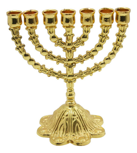 1 Hanukkah Menorah Metal Candle Holder Tealight Holder 7