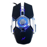 Mouse Gamer Noga St-windx Retroiluminado Con Ventilación Color Negro