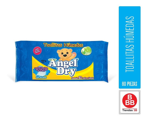 Toallitas Humedas  Angel Dry 80 Pzas