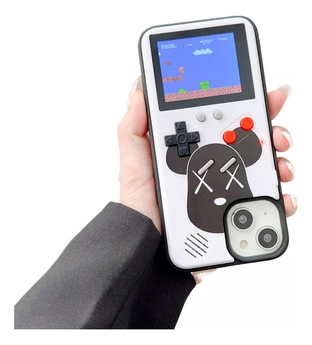 Capa I Game Boy Com Tela Colorida Bearbrick Para iPhone