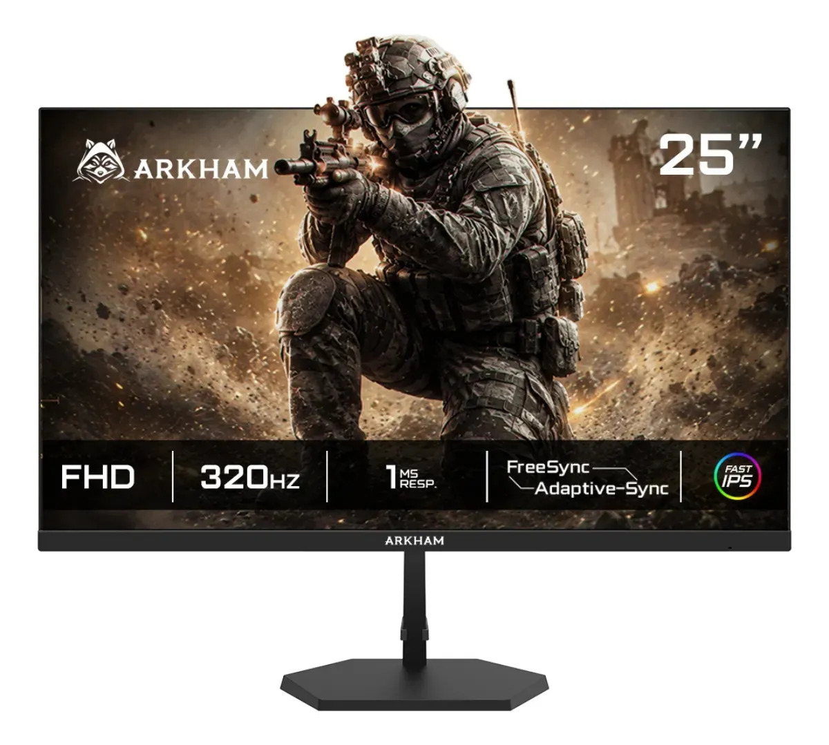 MONITOR GAMER ARKHAM ARK25320FI8 25 PULGADAS 320HZ FHD FAST IPS 1MS