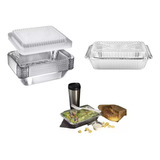 Bandeja  Envase De Aluminio 570 M C/tapa Domo (20 Unidades)