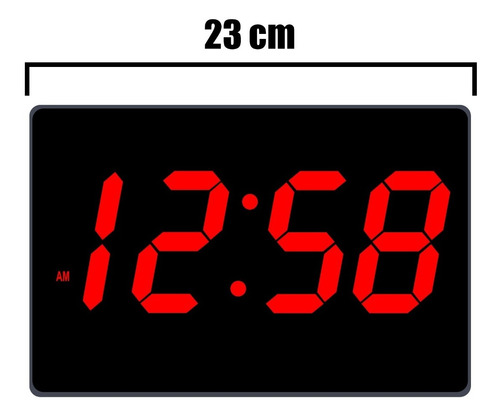 Reloj Digital Led Pared Burò Termómetro Calendario 15 Alarma