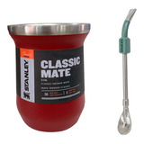 Combo Stanley Mate Rojo Y Bombilla Spoon Acero Libre Bpa