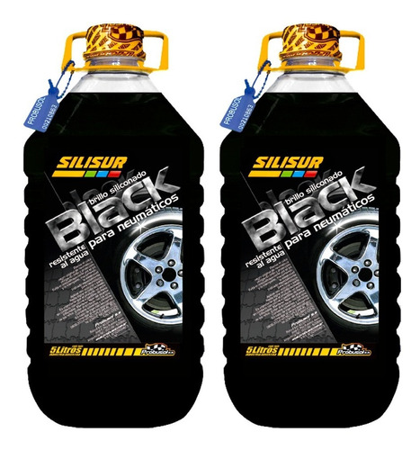 Revividor De Gomas Tradicional Black Silisur 5lt Pack 2un